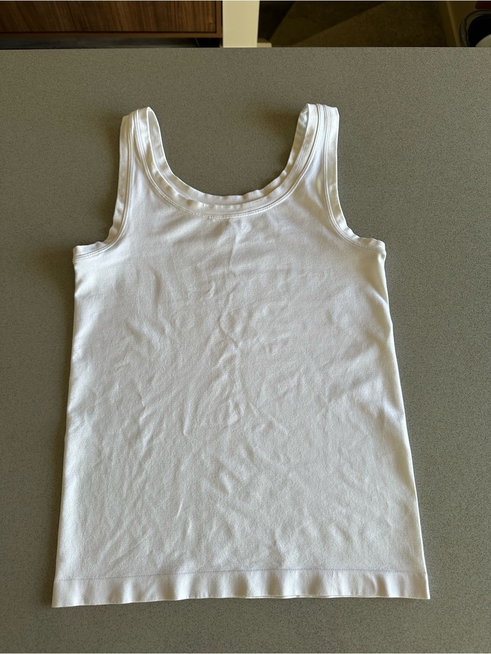 Bali White Seamless Scoop Tank
